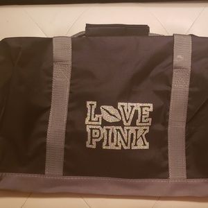 Pink duffle bag